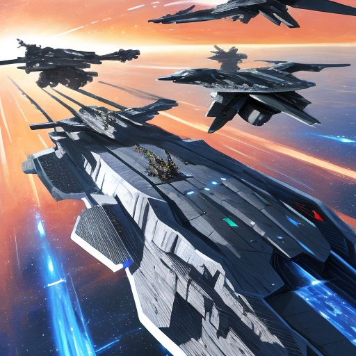 The Nebeská_Hlídka fleet, on its way to Alpha Centauri